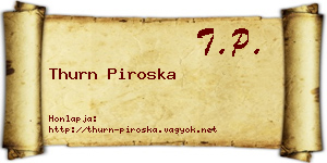 Thurn Piroska névjegykártya