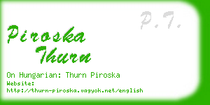 piroska thurn business card